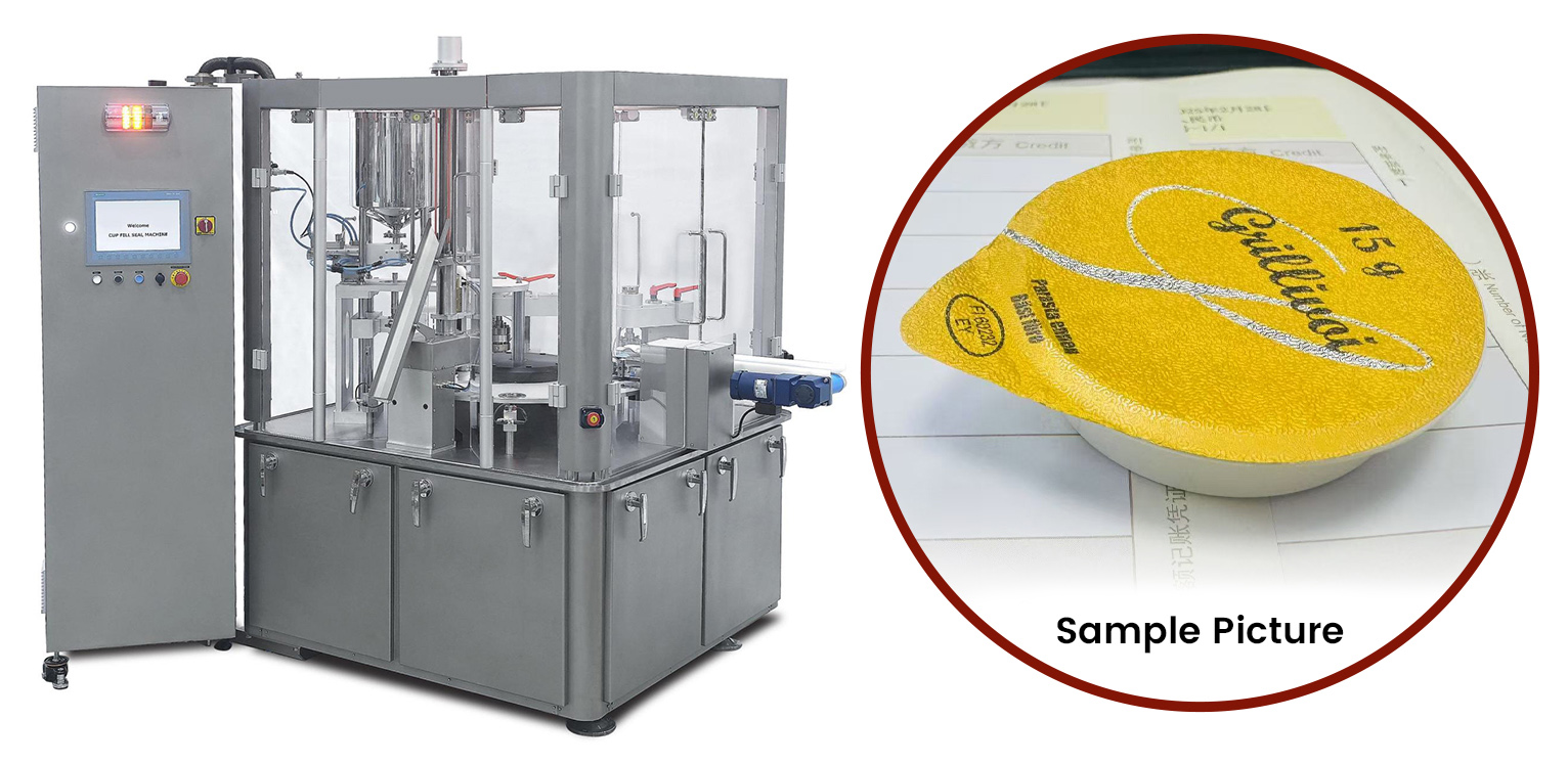 Compact Small-Cup Sauce Dressing Fill-Seal Machine