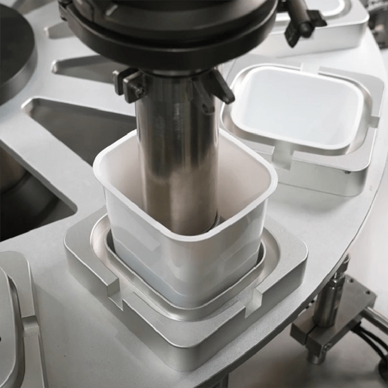 Powder Tub Fill Seal Lid Closing Machine